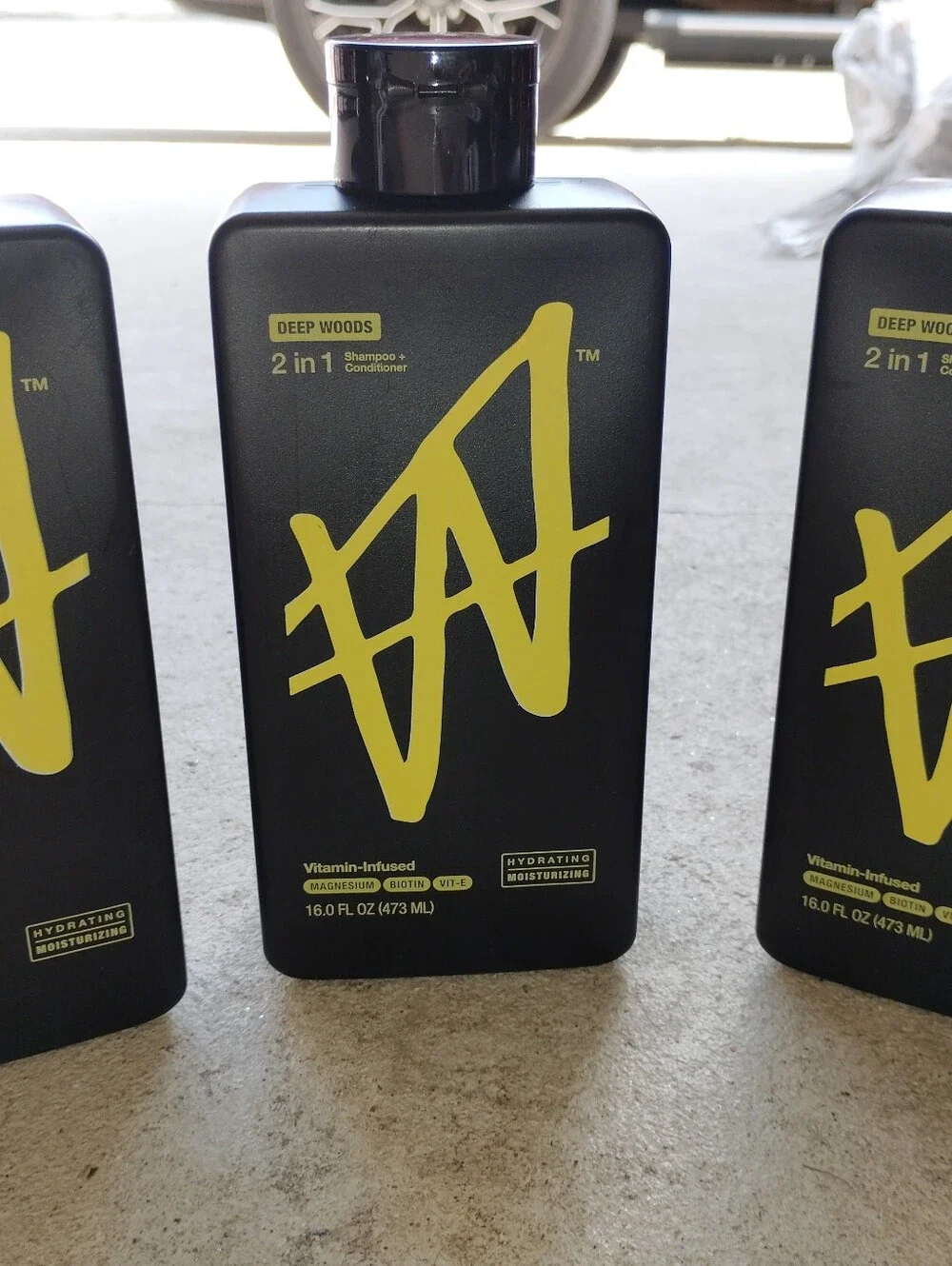 Deep Woods 2-in-1 Men’s Body + Hair Wash — Black with Yellow Logo